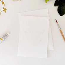 Load image into Gallery viewer, Birds paintable watercolor notecard set
