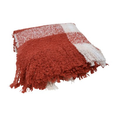 Throw - Red/White Squares