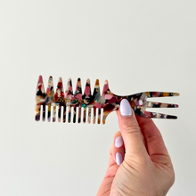 Load image into Gallery viewer, Cellulose Acetate 3-in-1 Hair Styling Comb - Colorful
