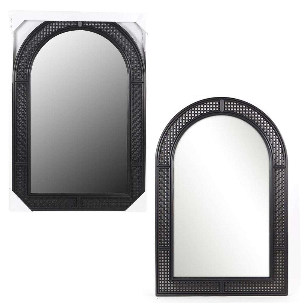Rattan- Look Arch Mirror