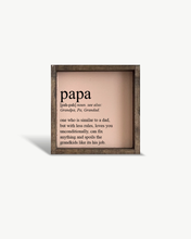 Load image into Gallery viewer, Papa Definition Framed Print  – Gift for Grandpa or Dad
