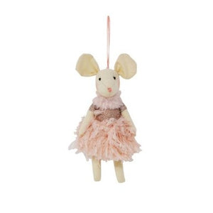 Pink Mouse Ornament