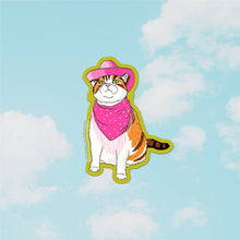 Load image into Gallery viewer, Cowboy Cat Sticker
