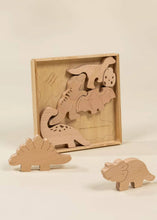 Load image into Gallery viewer, Wooden Balance Puzzle - Dino (7 pcs)
