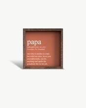 Load image into Gallery viewer, Papa Definition Framed Print  – Gift for Grandpa or Dad
