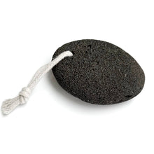 Load image into Gallery viewer, Natural Lava Pumice Stone with Cotton Hanging String Black

