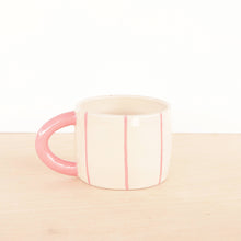 Load image into Gallery viewer, Short Ceramic Coffee Mug - Stripes
