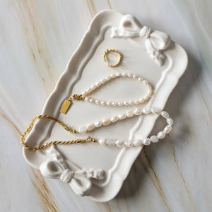 Baroque Style Bow Tray | Coquette Aesthetic Jewelry Tray
