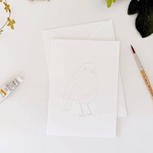 Load image into Gallery viewer, Birds paintable watercolor notecard set

