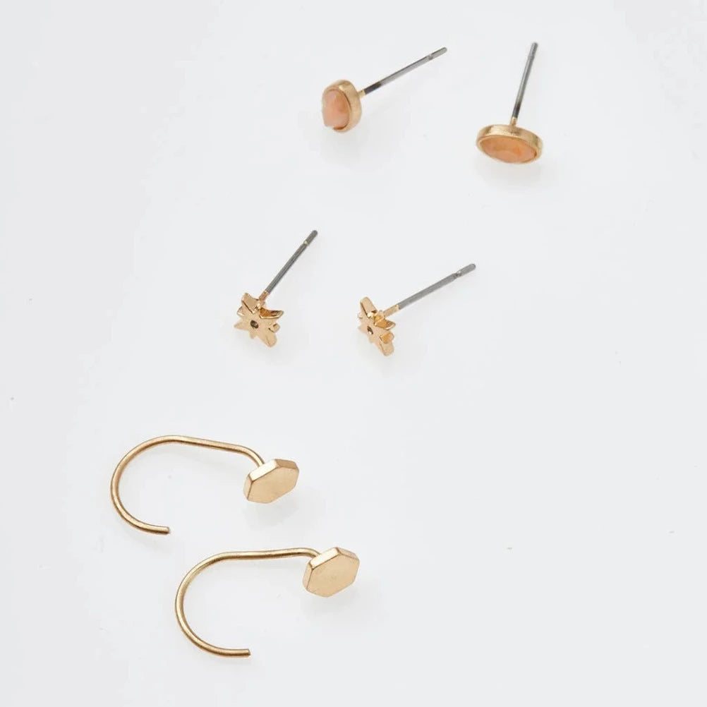 Gabby Stud Trio (Assorted)