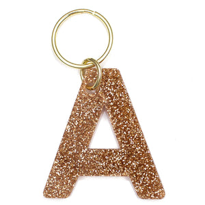 Glitter Letter Key Chains