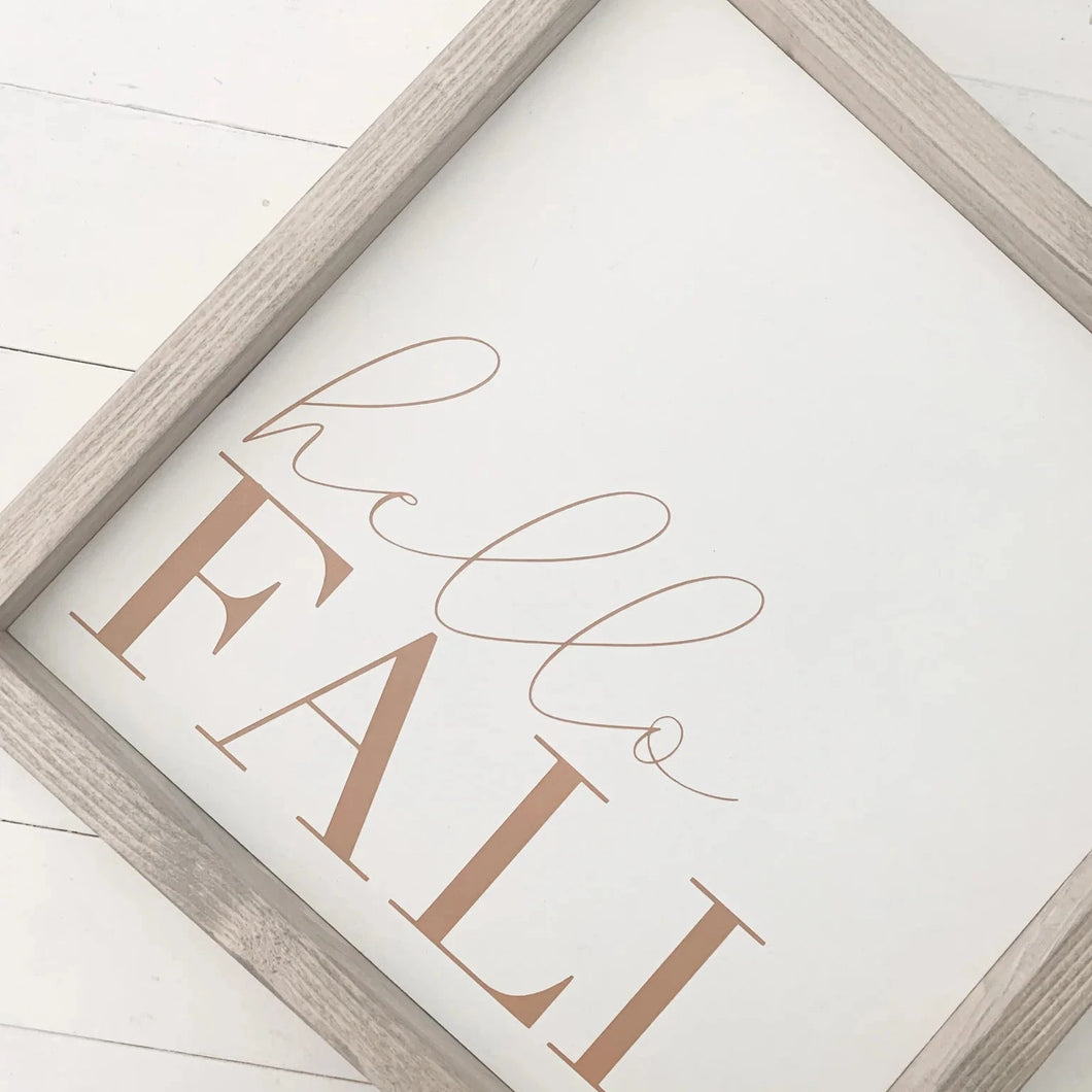 Hello Fall Sign