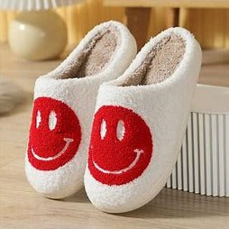 Happy Face Slipper Red