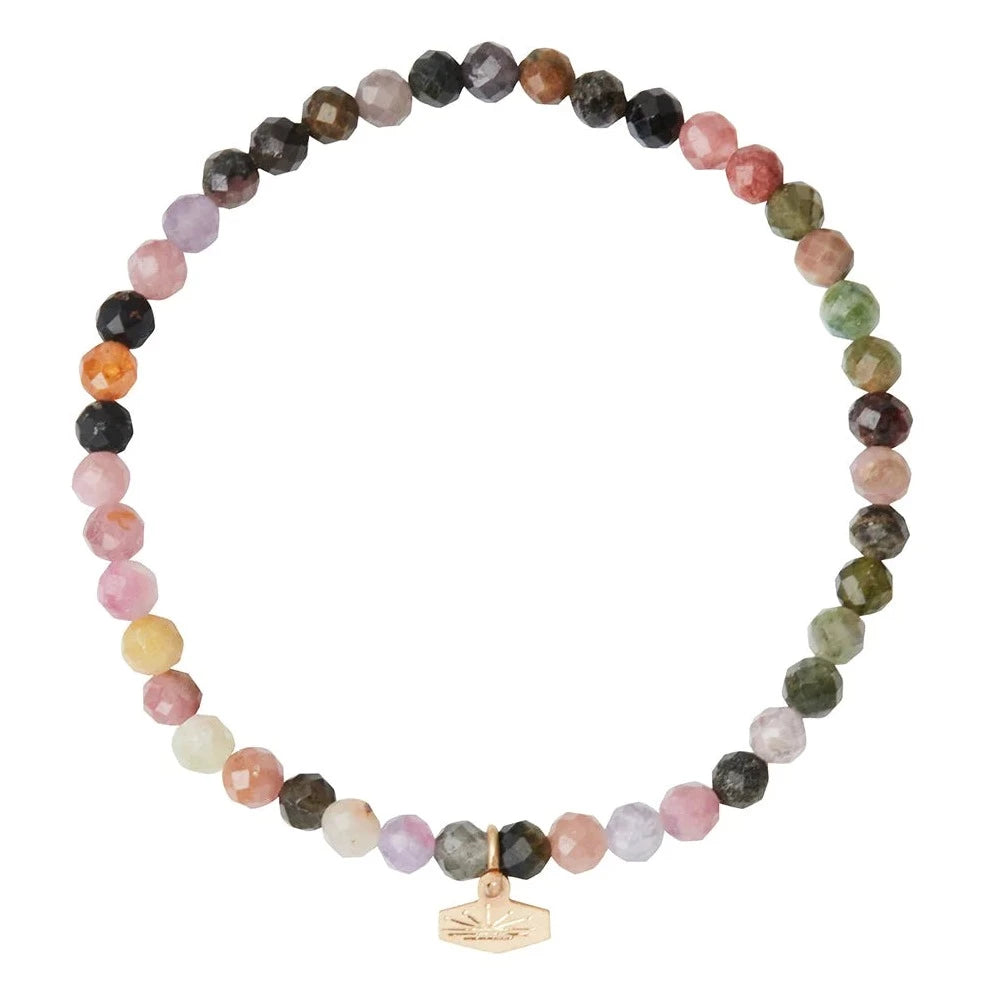 Mini Faceted Stone Stacking Bracelet