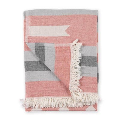 Ribbon Turkish Towel Red