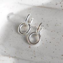 Load image into Gallery viewer, Tandem Silver Hoops
