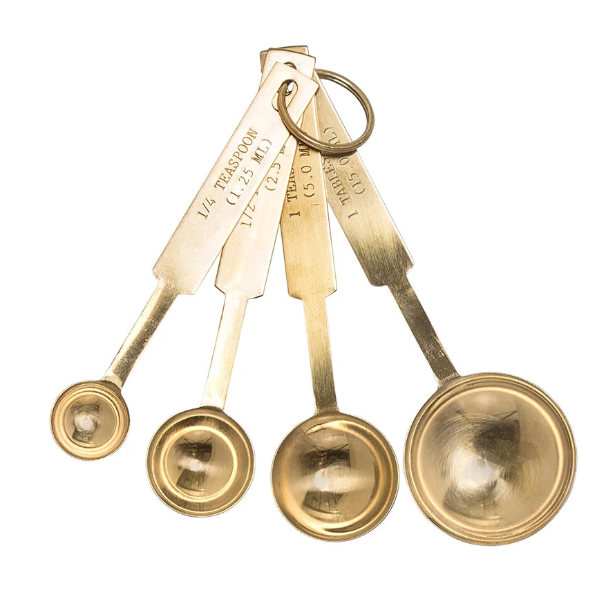 S/S Measuring Spoons Gold Finish