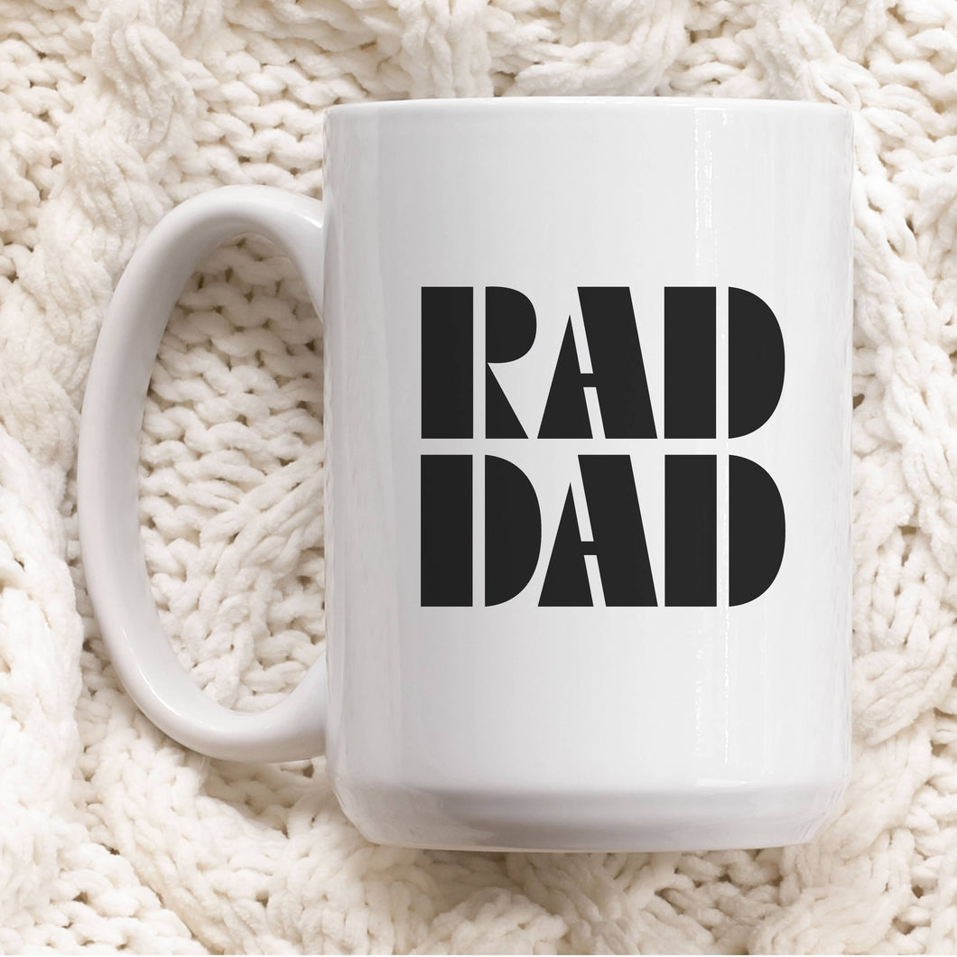 15oz Father's Day Mug Coffee Mug for Dad Gifts Rad Dad Mug