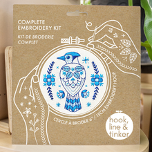 Load image into Gallery viewer, Blue Jay Complete Embroidery Kit

