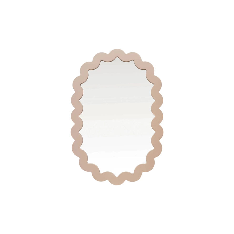 Cream Scalloped Wall Mirror