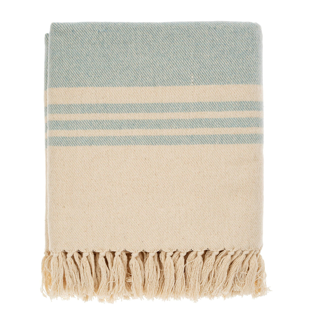 Beach Stripe Brushed Throw Collection