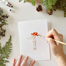 Load image into Gallery viewer, Mushrooms paintable notecards
