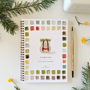 Camping Watercolor Workbook is