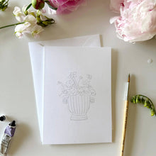 Load image into Gallery viewer, Bouquets paintable watercolor notecard set
