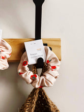Load image into Gallery viewer, Organic Cotton Hair Scrunchie - Strawberry

