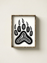Load image into Gallery viewer, Bear Paw Framed Print - Indigenous Art Cabin Decor
