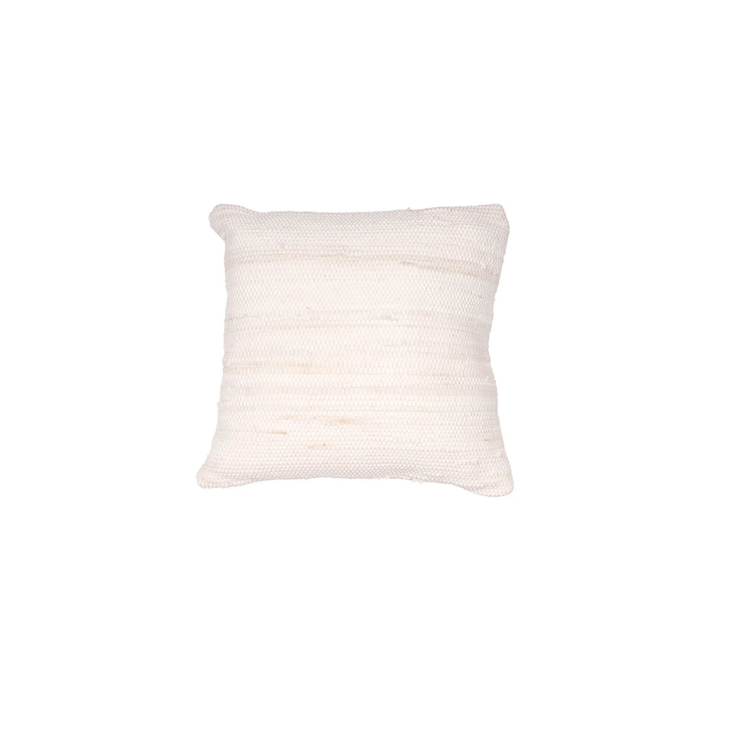 Solid Chindi Cushion Cover Bone