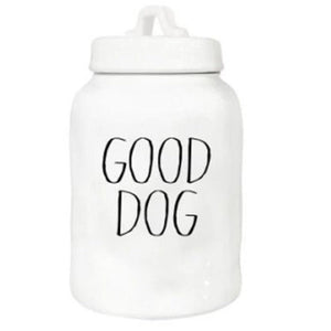 Farmhouse Ceramic Good Dog Cannister