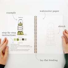 Load image into Gallery viewer, Camping Watercolor Workbook is
