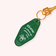 Load image into Gallery viewer, Home Is Where My Plants Are Motel Tag Keychain
