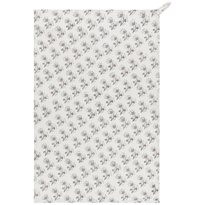 Block Print Floret Tea Towel