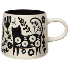 Load image into Gallery viewer, Catbloom Mug Cream &amp; Blaack
