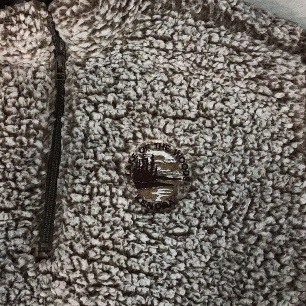 Unisex Quarter Zip Sweatshirt (Brown)
