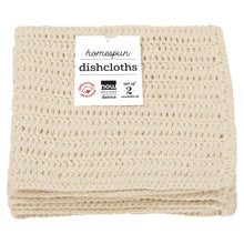 Load image into Gallery viewer, Home Spun Natural Dish Cloth S/2
