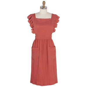 Ruffle Sleeve Waffle Apron