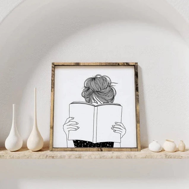 Reading Silhouette  Sign