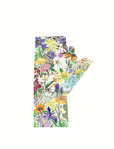 Wild Flower Map Prints