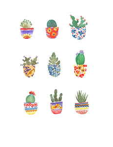 Cactus Pot Prints