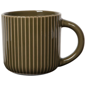 Fluted Olive Mugs
