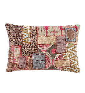 Kantha Patchwork Pillow