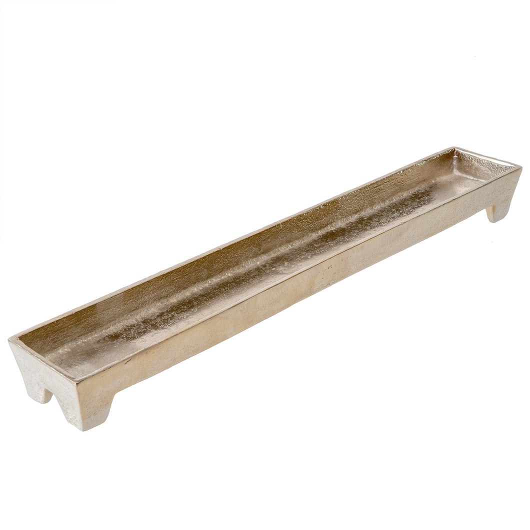Footed Tray L, Silver