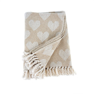 Heart Throw - White