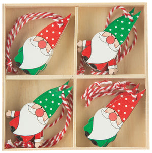 OP2 Gnome Wooden Ornaments Set of 8