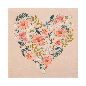 Peach Melba Heart - Napkins