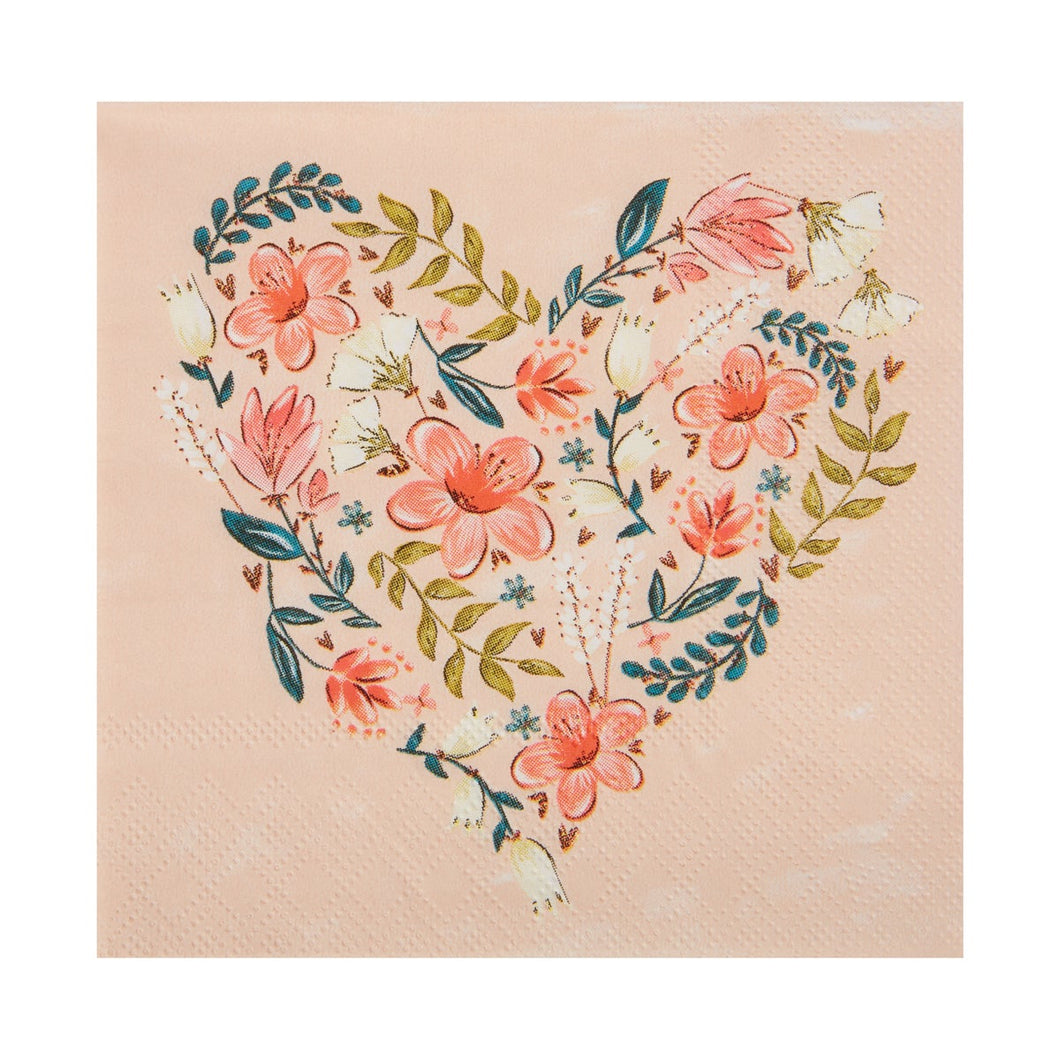 Peach Melba Heart - Napkins