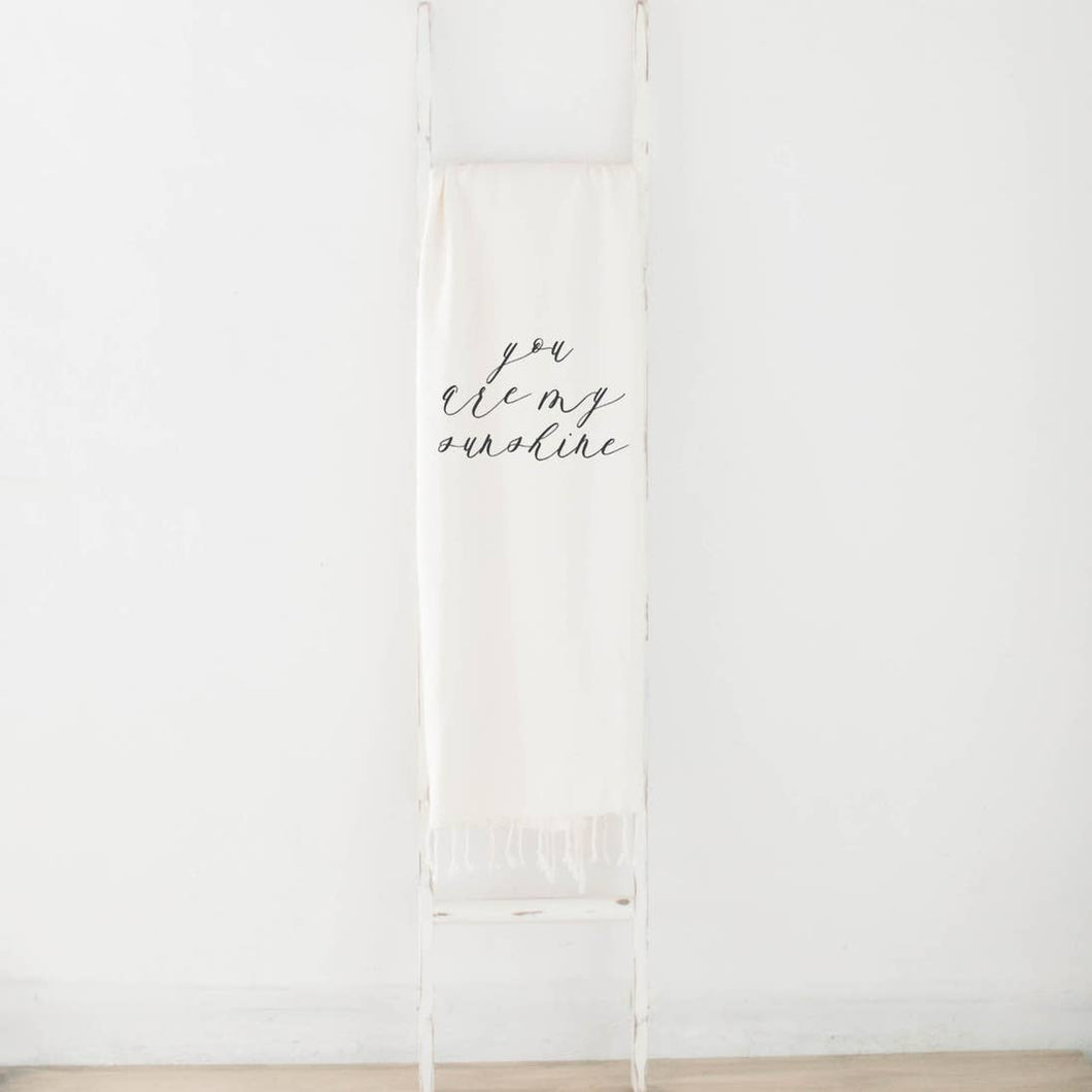 You Are My Sunshine Calligraphy Lightweight Throw Blanket